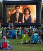 watching movies in the park