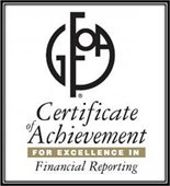 Certificate of excellence financial reporting