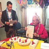 Jeff Casper at 100th birthday