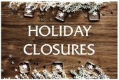 City holiday closures Dec. 24-25