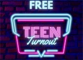 neon graphic teen turnout logo