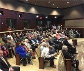 Audience in Council chamber during oath of office ceremony