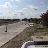 Town East Phase 2 paving the road