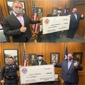 Mesquite Firefighters Association and Police Association donate to Mesquite NAACP