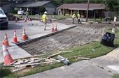 Real. Texas. Roads. work on Larchmont Drive