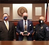 Mayor Archer, Officer Rountree, Chief Cato