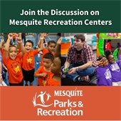 survey inviting residents to provide input on rec centers in mesquite 