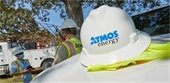 hard hat with atmos energy logo