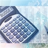 abstract graphic of a calculator for budgeting