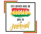 Juneteenth closure graphic