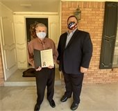 Bobby Robbinson and Mayor Bruce Archer