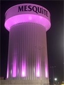 Pink water tower