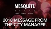 2018 Message from the City Manager