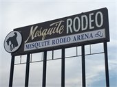 mesquite rodeo sign