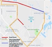 portions of scyene and berry roads closed 