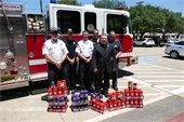 Mesquite firefighters with Spread the Love donations
