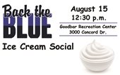 Back the Blue ice cream social Aug. 15