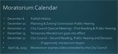 Moratorium calendar