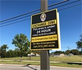 Exchange Zone sign at Mesquite Police Department 