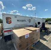 hurricane laura reception center set up