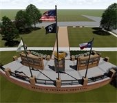 rendering of Mesquite veterans memorial
