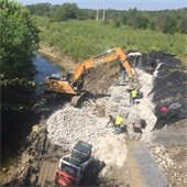 Lucas Bridge at South Mesquite Creek erosion