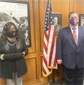 Yolanda Shepard and Mayor Bruce Archer