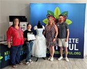 Group standing for picture at the Recycled Art Contest and Fashion show