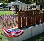 Freedom Park with flags 