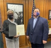 Denise Upchurch and Mayor Bruce Archer