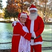 santa and mrs claus at the park