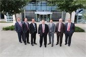 Mesquite City Council standing side by side in front of City Hall
