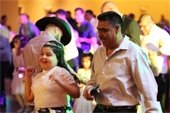 Dad and daughter dancing