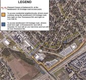 map of detour routes for construction