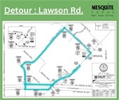 Lawson Road detour map