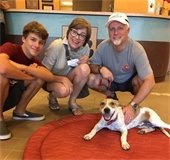 family adopts dog from Mesquite animal shelter