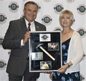 City Manager Cliff Keheley pictured with Valerie Bradley