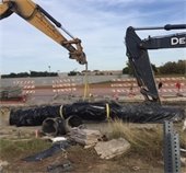 Town East Phase 2- trucks install Water Line