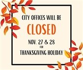 city will be closed for thanksgiving text