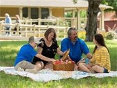 family having picnic