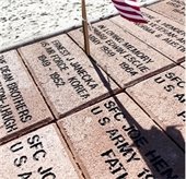 bricks at the Mesquite Veterans Memorial