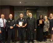 2019 Municipal Court Week Clerk of the Year and Deputy Marshal of the Year pictured with Court management