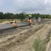 Town East Phase 2 paving the road