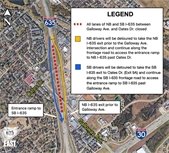 Weekend closures on IH 635