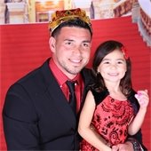 little girl withher dad at daddy daughter dance