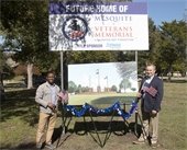 City Manager Cliff Keheley pictured with Atmos Energy VP Oric Walker - title sponsor for project