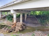 Lucas Bridge at South Mesquite Creek erosion