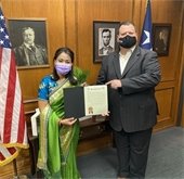 Dr. Vishnu Maya Upadhyay and Mayor Bruce Archer