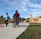 biker and jogger on Mesquite Heritage Trail