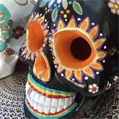 Painted sugar skull from Day of the Dead festival